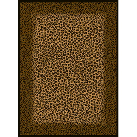 Designer Home Epoch Area Rugs - 910-04050 Novelty Black Animals Africa Leopard Nature Rug 5' 3