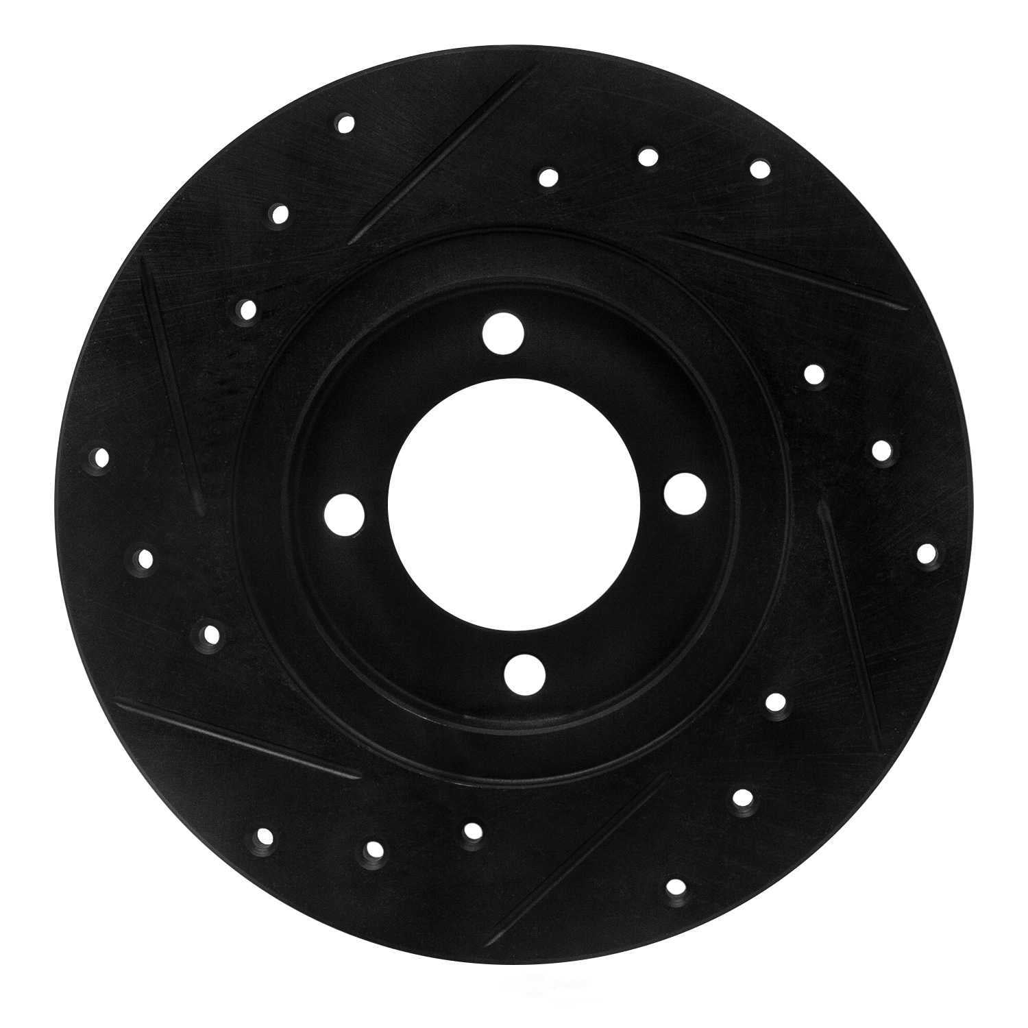 Dynamic Friction Company 633-76006R DFC Brake Rotor - Drilled And Slotted - Black