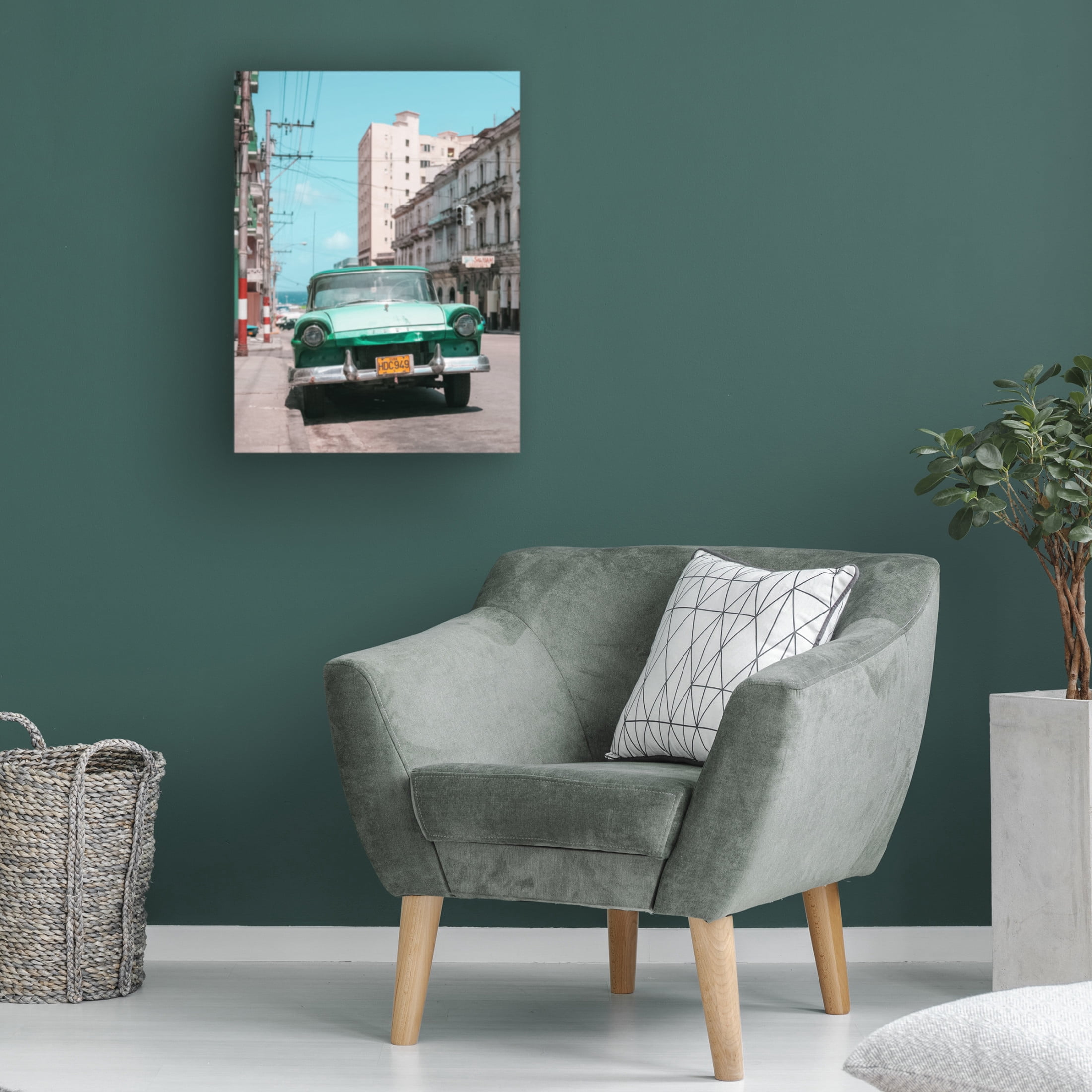 Canvas Wall Art - Alexander Yakovlev 'Old Havana 2' Wall Art for Living Room, Bedroom, or Office Décor by Trademark Fine Art - 24 x 32 Inches