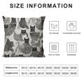 thumbnail image 6 of Nawypu Throw Pillow Cover, Cat Pillow Cover, Abstract Kitten with Cute Tail Decorative Pillow Case, Cat Themed Gifts for Women Cushion Cover for Sofa Couch Chair Bed, 2pc, 6 of 6