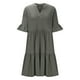thumbnail image 5 of Vestido de Verano de Manga Corta para las Mujeres una Línea de Playa Casual, Bolsillos de Primavera Suelto Vestido de Poliéster, 5 of 9