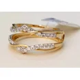thumbnail image 4 of Plated Gold Tone Two 14k Ring Wrap Guard Enhancer Moissanite White Cut Round Ct 1.90, 4 of 4