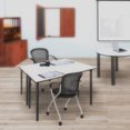thumbnail image 2 of 42" x 24" Kee Folding Training Wood Table- White/ Black, 2 of 8