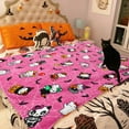 thumbnail image 2 of Pink Halloween Blanket Gifts for Women Girls Kids, Cute Hello Kitty Throw Blankets, 2 of 7
