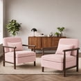 thumbnail image 3 of Accent Chair with Hidden Storage, LEGAHOME Light Pink Modern Arm Chair for Living Room, Comfy Corduroy Reading Armchair for Bedroom, with Solid Wood Leg for 250lbs Weight Capacity, 3 of 9