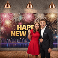 thumbnail image 6 of Fireworks Design Happy New Year Banner Golden Letters New Year Display City Skyline Festive Theme Festive Backdrop for New Year Party Indoor Decoration Photo Backdrop, 6 of 8