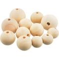 thumbnail image 4 of 170pcs Natural Wooden Beads for Crafts Loose Solid Wooden Spacer Beads Assorted Round Wood Ball for DIY Handmade Jewelry Making Bracelet Garland Hair (16mm/20mm/25mm), 4 of 13