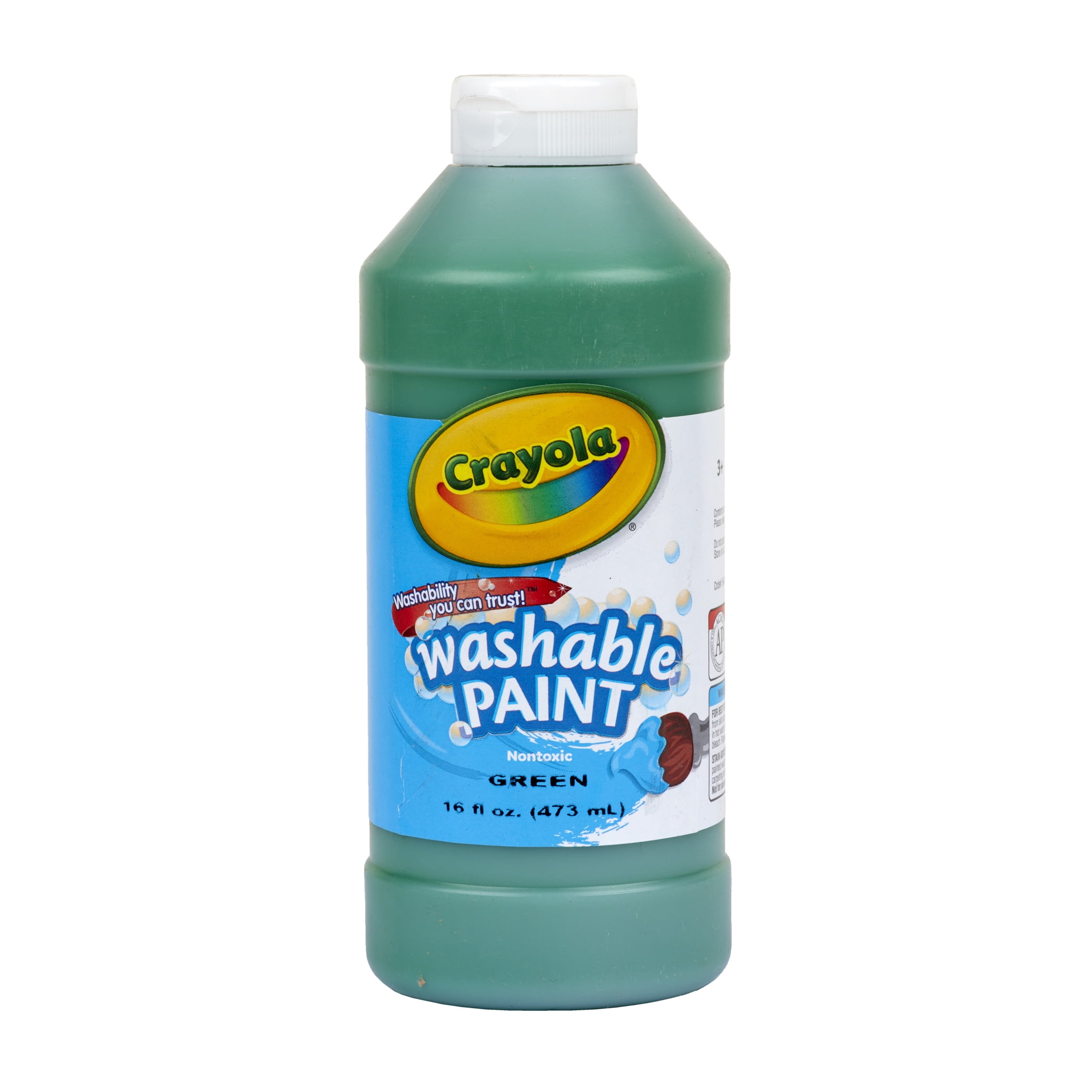 Crayola Washable Paint, Green, 16 oz. Bottles, Pack of 6