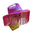 thumbnail image 4 of KANG Sparkly Cowboy Hat For Party Prom Halloween Western Fringe Hat Glitter Pearl Shine Celebrations Headwear, 4 of 7