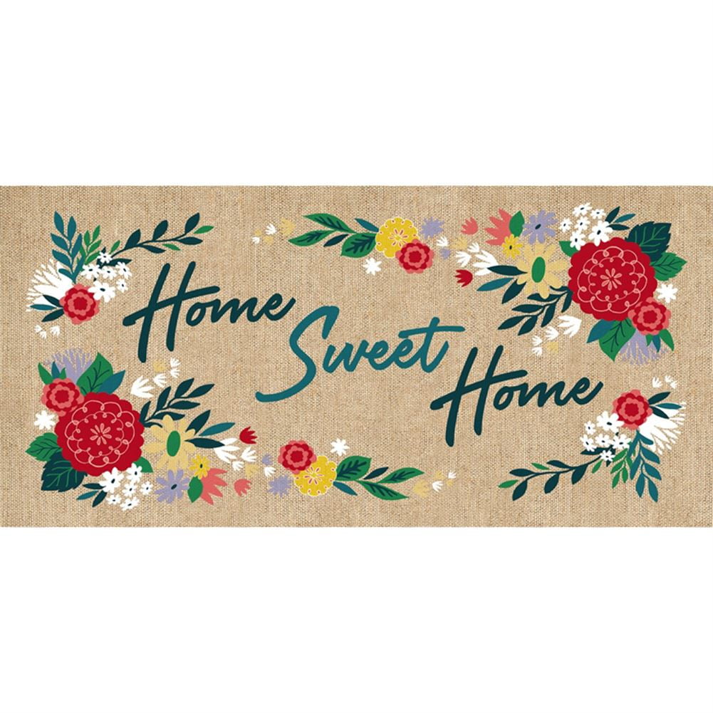 Evergreen Sassafras Switch Mat Home Sweet Home Burlap
