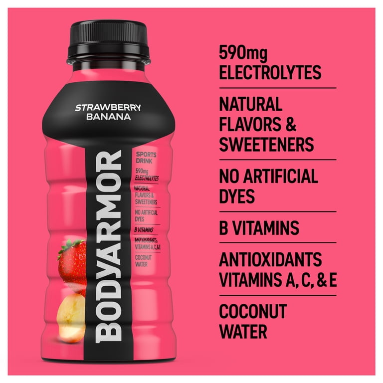 BODYARMOR Strawberry Banana Sports Drink, 12 fl oz, 18 Pack photo 2
