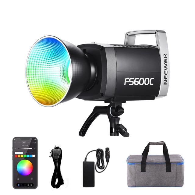 NEEWER FS600C Luz LED RGB para video de 600 W, regulable de 2500 a 7500 K