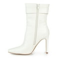 thumbnail image 3 of Journee Womens Elanie Inside Zip Block Heel Booties, 3 of 10