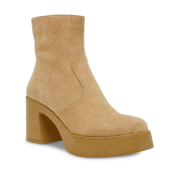 Anne Klein Womens Sierra Faux Suede Platform Ankle Boots