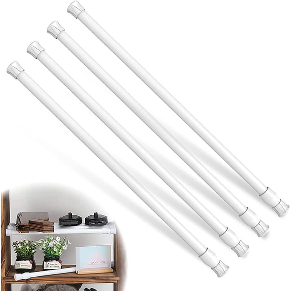 DEXING 4 Pack Window Security Bar, Window Safety Bars, Adjustable Sliding Glass Door Lock, Window Lock Bar for Children Home, Extends from 15.8-27.6 Inches (White)