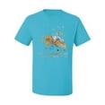 thumbnail image 2 of Wild Bobby, And Into The Forest I Go To Lose My Mind, Animal Lover, Men Graphic Tee, Light Turquoise, 4X-Large, 2 of 4