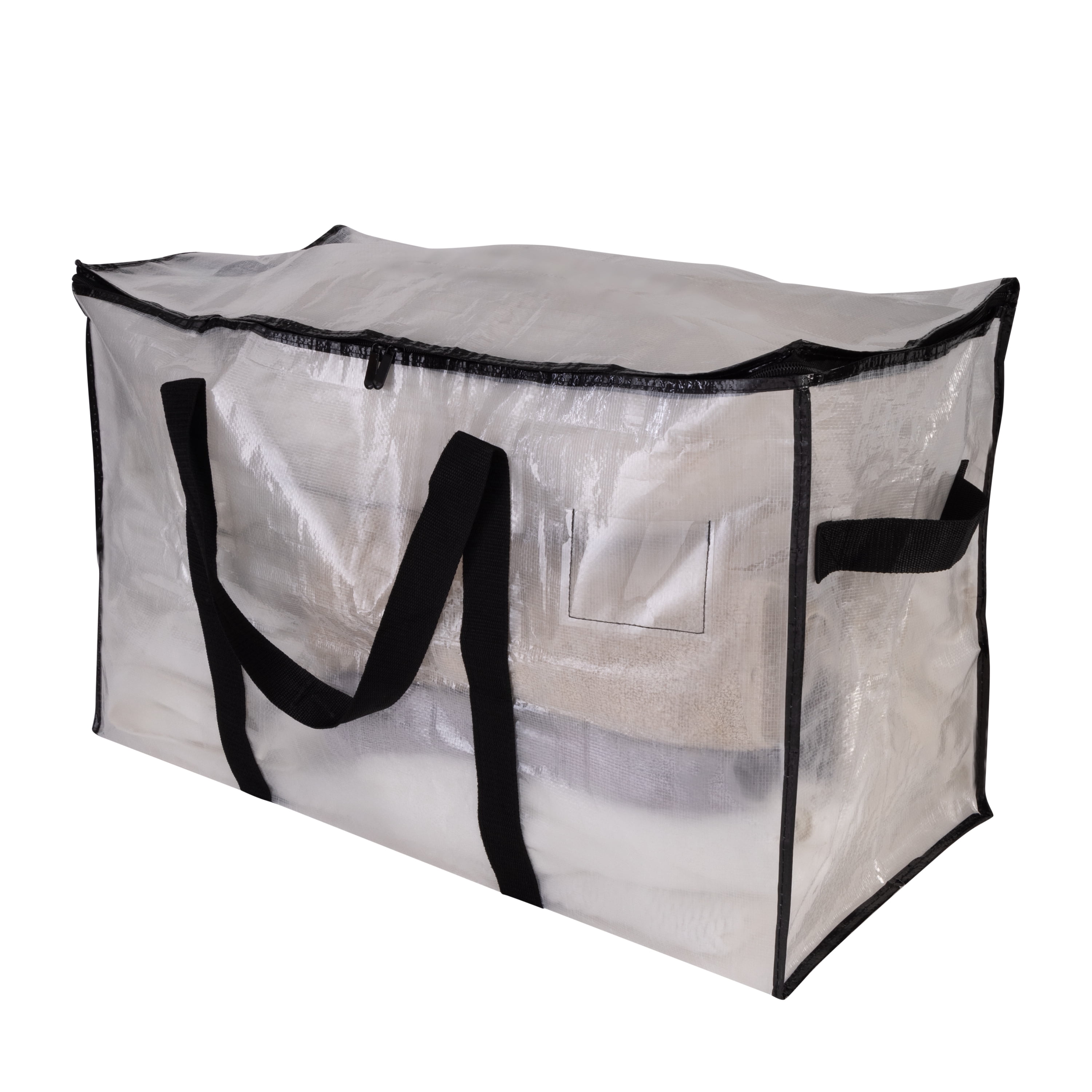 Organize It All 2 Pack Foldable Heavy Duty Storage Bags in Clear