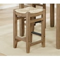 thumbnail image 6 of Alaterre Furniture Newport 26 in. Wood Counter Height Stools, Set of Two, Space-Saving Design with Natural Seagrass Rush Seats, Brown, 6 of 9