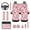 Pink Strawberry, variant on Jeiento Pink Strawberry 13 Pcs Car Seat Cover Full Set Automotive Interior Accessories with Steering Wheel Cover, Seat Belt Pad, Armrest Covers, Coasters Universal Fits Most Vehicles