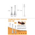 thumbnail image 1 of Mango de acero inoxidable duradero, cepillos triangulares de nailon para limpieza multifuncional, accesorios para herramientas de horneado reutilizables con lazo para colgar fácilmente, adecuados, 1 of 3