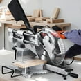 thumbnail image 3 of 12-Inch Sliding Compound Miter Saw, 15 Amp Corded Motor, Double Bevel, 60-Tooth Blade for Woodworking, 3 of 11