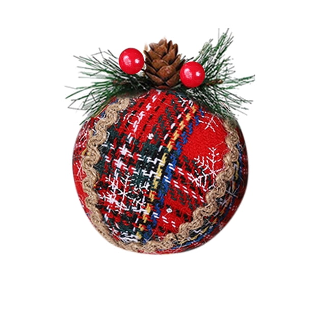 Advancent 3 piezas de bolas colgantes de árbol de Navidad hechas a mano de punto bolas de hilo de árboles de Navidad suministros de adorno colgante Kits de decoración para fiestas No.02 Advancent HA007790-02B