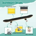 thumbnail image 4 of 31'' Complete Skateboard 7 Layer Canadian Maple Double Kick Deck Skateboards yellow gold bright fun back to school color solid yellow paper orange Skate Board for Beginner Adult Gifts, 4 of 5