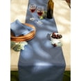 thumbnail image 4 of DII French Blue Tonal Lattice Print Outdoor Table Runner 14x72", 4 of 4