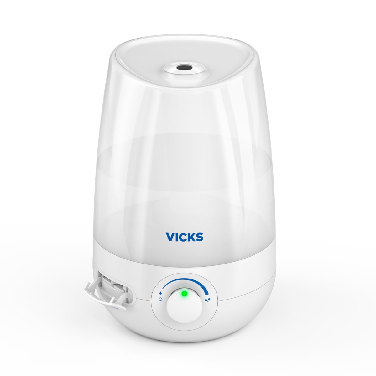 Vicks 1 Gallon Filter Free Cool Mist Ultrasonic Humidifier, VUL545, White