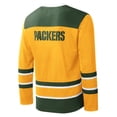 thumbnail image 3 of Men's Starter Gold Green Bay Packers Cross-Check V-Neck Long Sleeve T-Shirt, 3 of 3