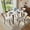 Black, variant on Dining Table Set for 4 with Trapezoid Back Chairs, 5 Piece 43.3 Inch MDF Kitchen Table and Chairs Set of 4, Space Saving Square Dining Room Table Set, Rounded Corners, Steel Tube Legs