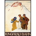 thumbnail image 2 of Cardinaux, Emil 19x24 White Modern Wood Framed Museum Art Print Titled - Jungfrau-Bahn, 2 of 4