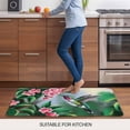 thumbnail image 5 of Green Hummingbird Door Mat&nbsp;Indoor Outdoor Entrance, Non Slip Rug for Kitchen Bathroom Entryway Rug, Spring Summer Pink Flower Leaf Washable Doormat Floor Mat for Office Home Decor 20x31.5 Inch, 5 of 8