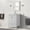 White, variant on 25 in. Single Vanity with Quartz Top, Light Gray