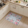 thumbnail image 2 of ODIKA 3'x5' Pink Lattice Scrolled Vintage Boho Trellis Border Damask Scroll Washable Accent Rug None Pet Friendly, Non-Shedding Mat for Bedside, Nursery Room, 2 of 7