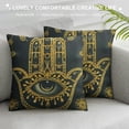 thumbnail image 3 of Subently Throw Pillow Cover Decorative Ornament Gold Geometric Circle Decorative Pillow Case Home  Pillow Case Home Sofa Office, 3 of 5