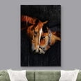 thumbnail image 2 of wall26 Canvas Print Wall Art Wood Panel Mother Child Horse Portrait Nature Animals Digital Art Realism Decorative Farmhouse Zen Rustic Multicolor Wildlife for Living Room, Bedroom, Office - 32"x, 2 of 5