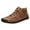 Brown, variant on Mostsola Boots for Men Lace up Water Resistant Retro Handmade Leather Ankle Boots High Top Flats