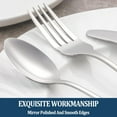 thumbnail image 4 of UniVerse 24 Piece Dinner Forks Set, Food-Grade Stainless Steel Silverware Forks, Cutlery Fork, Metal Fork for Home, Kitchen or Restaurant, Mirror Polished, Dishwasher Safe - 8 Inch, 4 of 10