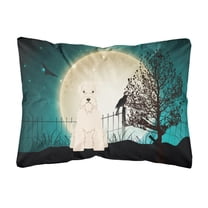 Carolines Treasures BB2251PW1216 Halloween Scary Soft Coated Wheaten Terrier Canvas Fabric Decorative Pillow, 12H x16W,