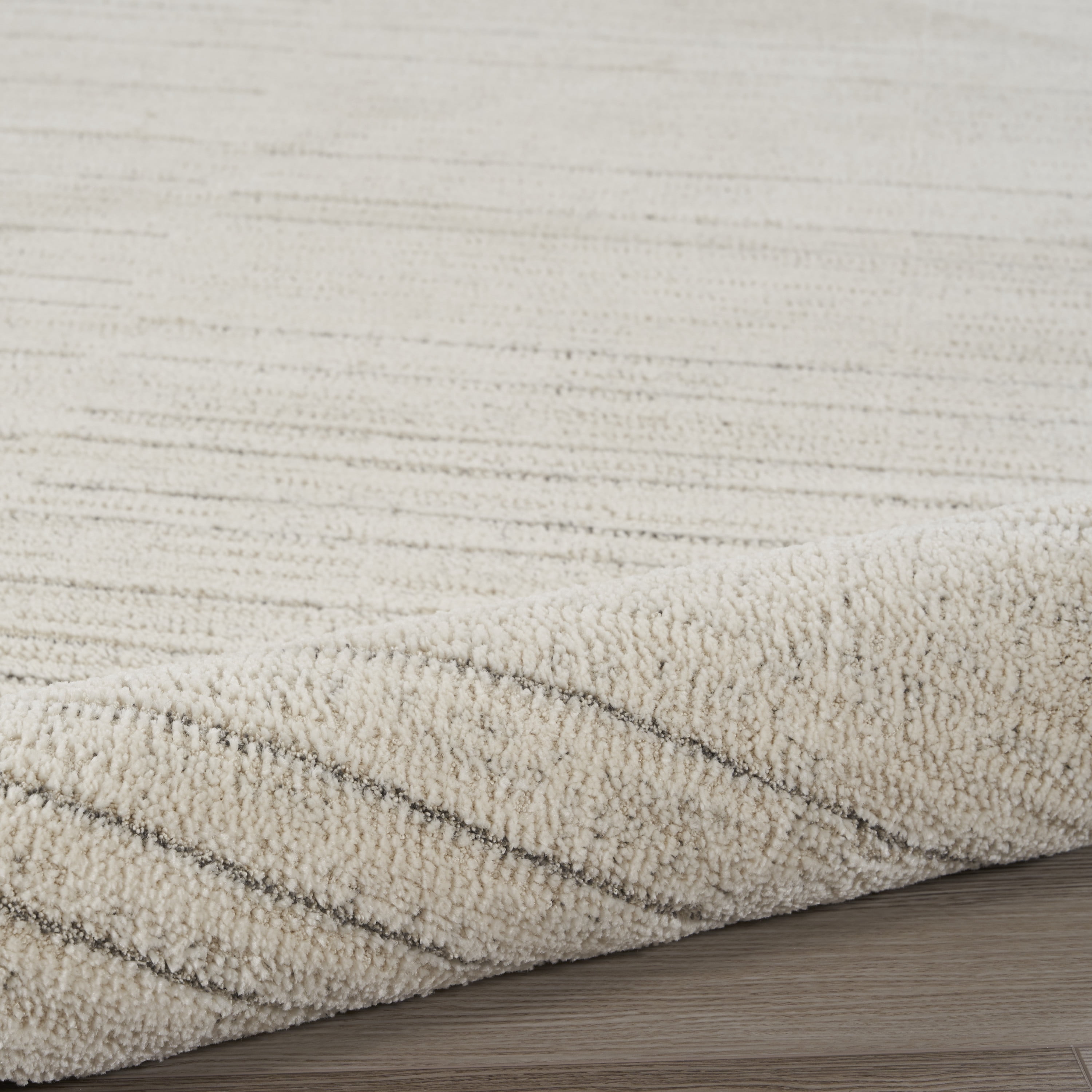 Nourison Santa Cruz Abstract Ivory Grey 5'3" x 7'3" Area Rug (5x7)