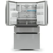 Midea 21.6-Cu. Ft. Cabinet Depth 4-Door French Door Refrigerator, Stainless Steel