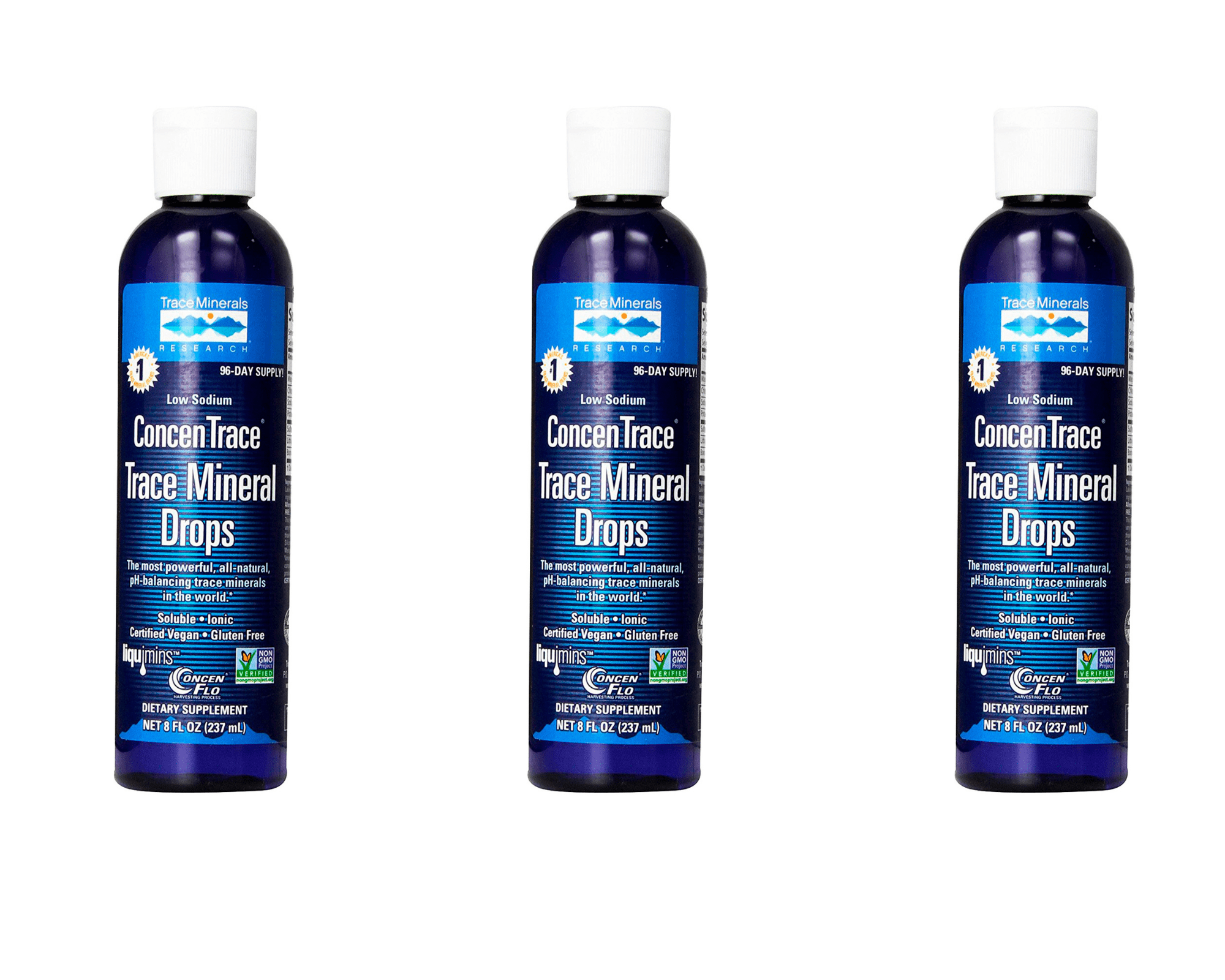 Trace Minerals Research ConcenTrace Trace Mineral Drops, 8 Oz 3 PACK