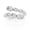 14K White Gold Plated 925 Sterling Silver, variant on 2 Carat Oval Cut Moissanite Open Wedding Bands Ring for Women in 14K Yellow Gold Plated 925 Sterling Silver Crossover Wrap Bypass Anniversary Ring D Color VVS1 Clarity Jewelry Gift for Her 4.5
