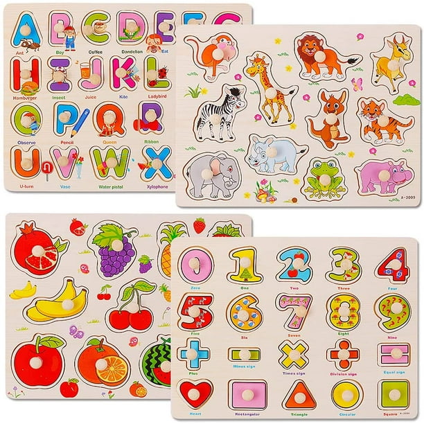 Jeux Enfant 2-4 Ans,Puzzle Alphabet,Apprendre Couleurs Lire et