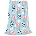 thumbnail image 2 of Pofeuu Cute Panda Flying in the Sky Print Ultra-Soft Micro Fleece Blanket,for Bed Or Sofa,All Season Throw Blankets Flannel Blanket-40"x30", 2 of 7