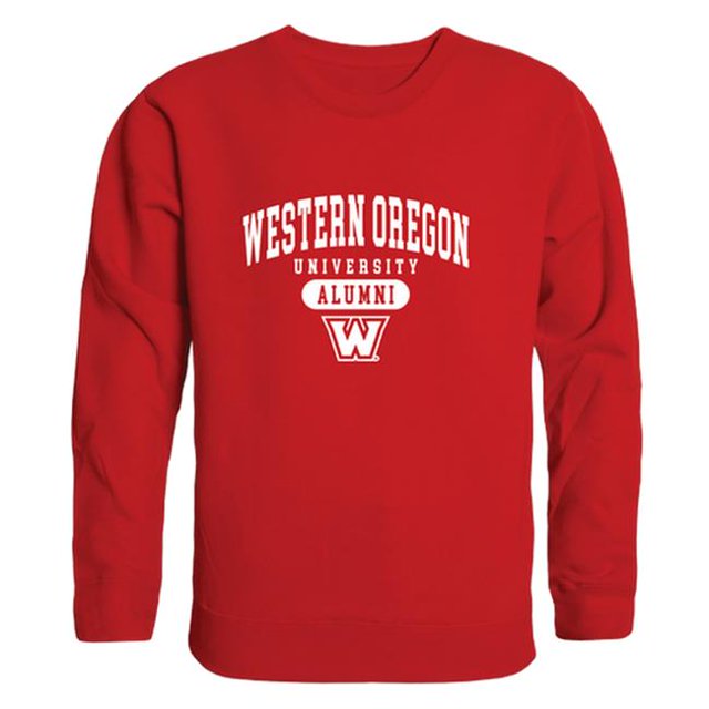 W Republic 560-406-RED-02 Men Western Oregon Wolves Alumni Fleece, Red - Medium