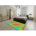 thumbnail image 5 of Ahgly Company Machine Washable Indoor Square Transitional Green Area Rugs, 3' Square, 5 of 7