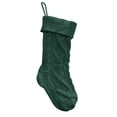 thumbnail image 2 of Cable Knit Christmas Stockings, Acrylic Knitted Multi Color Xmas Gift Bag with Hanging Loop, Winter Decor for Mantel Tree Stair Rail Family Home, 1 Pc, 18.1 Inch，Green, 2 of 4