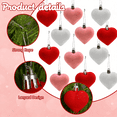 thumbnail image 5 of 12pcs Valentines Day Heart Ornaments, White Red Pink Heart Shaped Hanging Ornaments for Valentine's Day Decorations, Wedding Anniversary Hanging Outdoor Wedding Party Decorations, 5 of 6